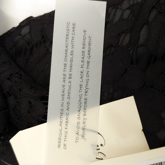 Eliza J Black Lace Cocktail dress, 3/4 Sleeve, Round Neck, Size OP, NWT - Picture 9 of 14